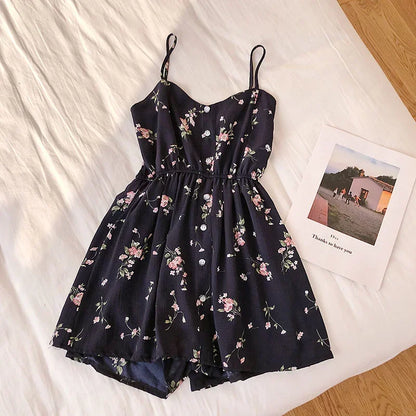 Sleeveless Floral Wide Leg Jumpsuit
