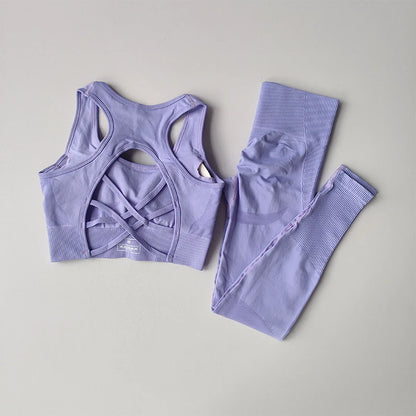 2PCS Sports Bra Yoga Set