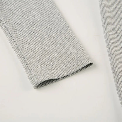 Autumn V-Neck Knitted Jumpsuit