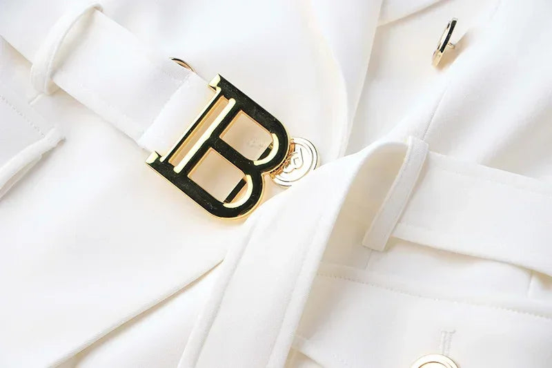 Luxury Pocket Blazer with Belt