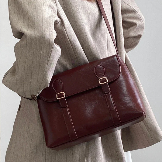 Vintage PU Leather Shoulder Bag