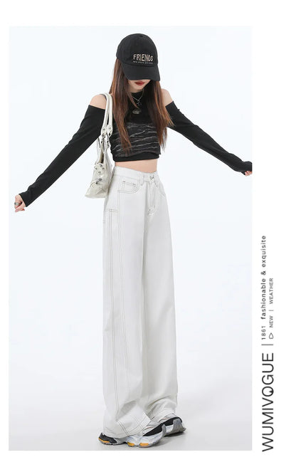 Pear-Shaped High-Waisted Denim Pants