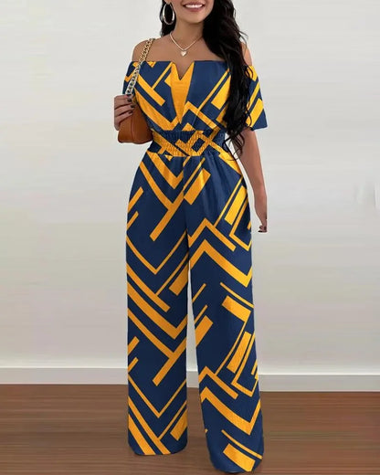 Off-Shoulder Wide Leg Jumpsuit