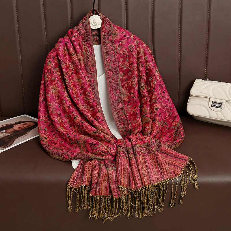 Luxury Autumn Cashmere Pashmina Shawl