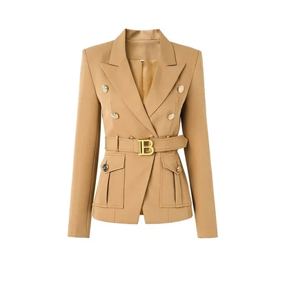 Luxury Pocket Blazer with Belt