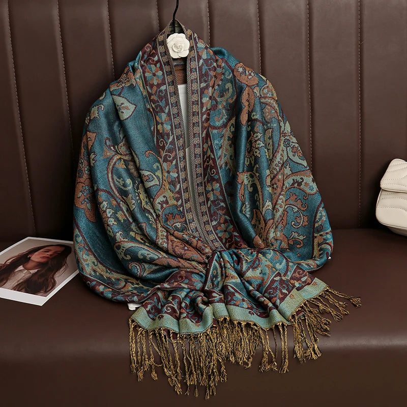 Luxury Autumn Cashmere Pashmina Shawl