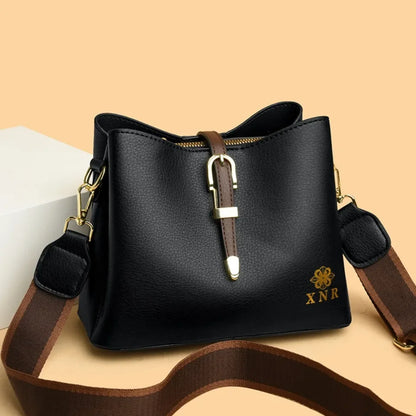 Luxury Designer Leather Bucket Bag