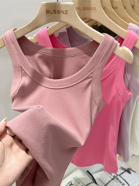 Women’s Ribbed Solid Tank Top