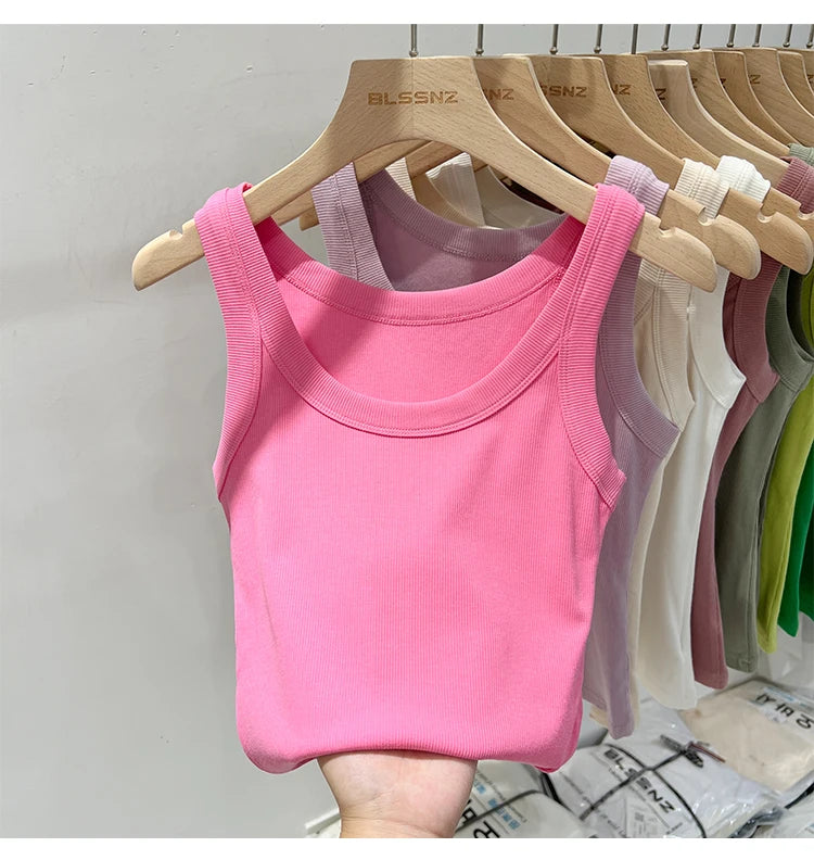 Women’s Ribbed Solid Tank Top