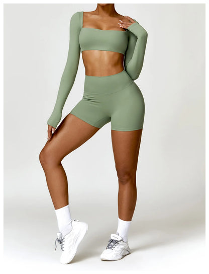 2-Piece Yoga Shorts Fitness Set