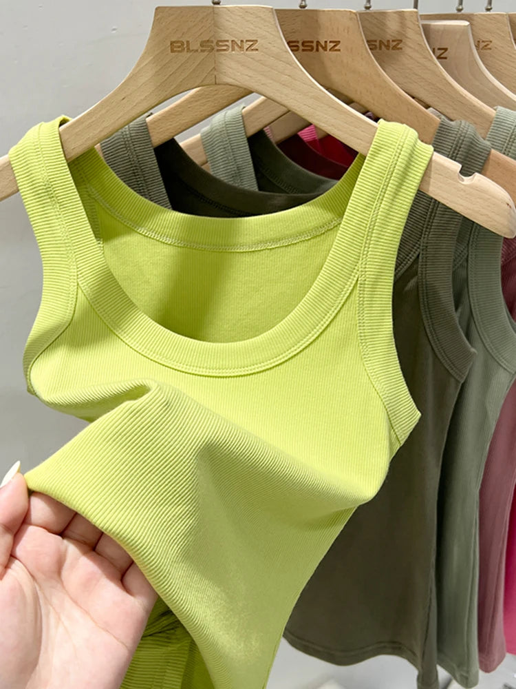 Women’s Ribbed Solid Tank Top