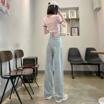 High-Waisted Slimming Straight-Leg Jeans