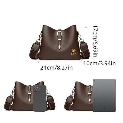 Luxury Designer Leather Bucket Bag