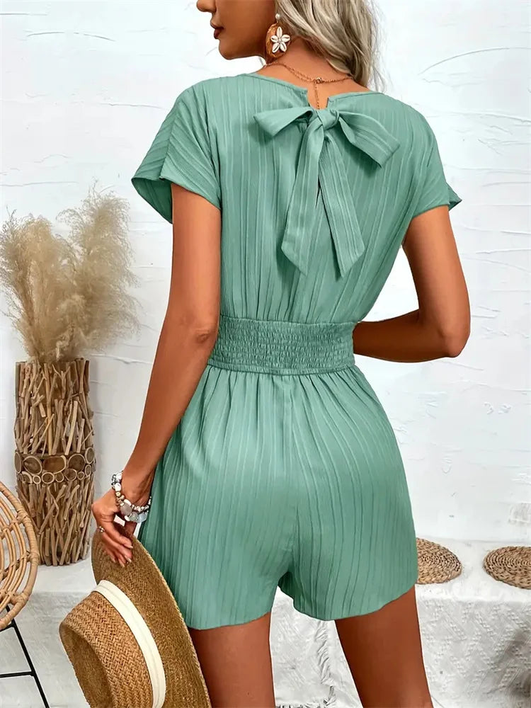 Summer Women's Jacquard Romper