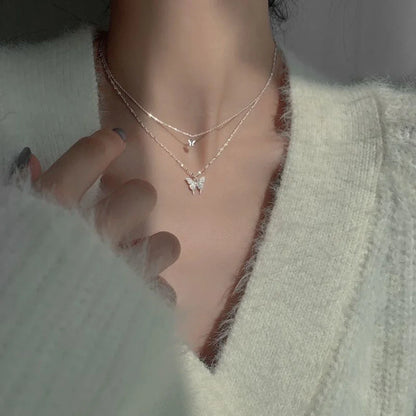 Double Layer Star Moon Necklace