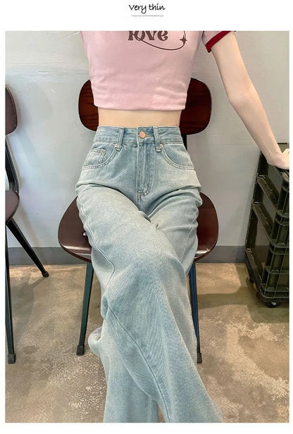 High-Waisted Slimming Straight-Leg Jeans