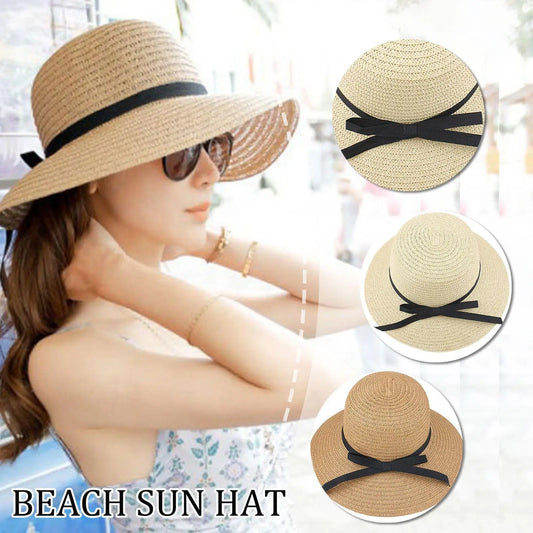 Wide Brim Straw Beach Hat