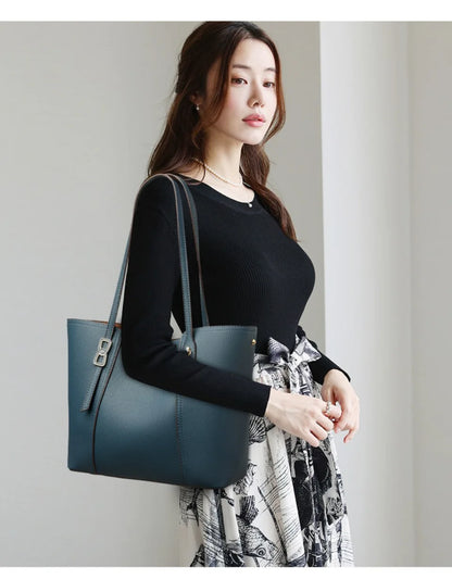 Luxury Leather Shoulder Tote Bag