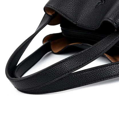 Genuine Leather Top-Handle Handbag