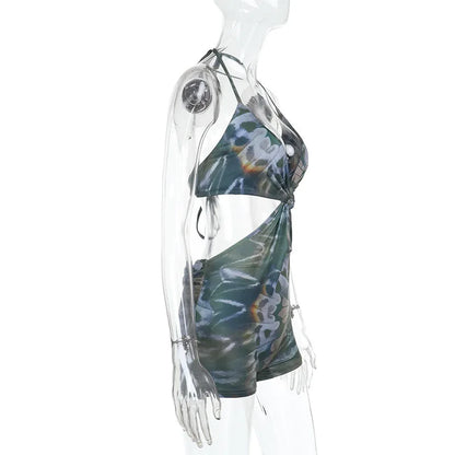 Avrilyaan Backless Summer Playsuit
