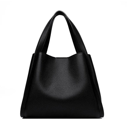 Genuine Leather Top-Handle Handbag