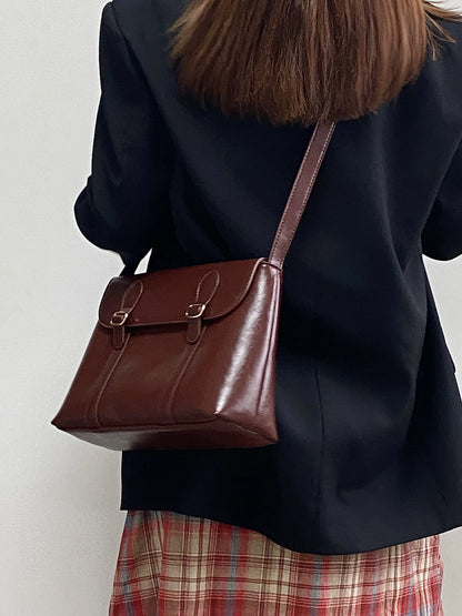 Vintage PU Leather Shoulder Bag