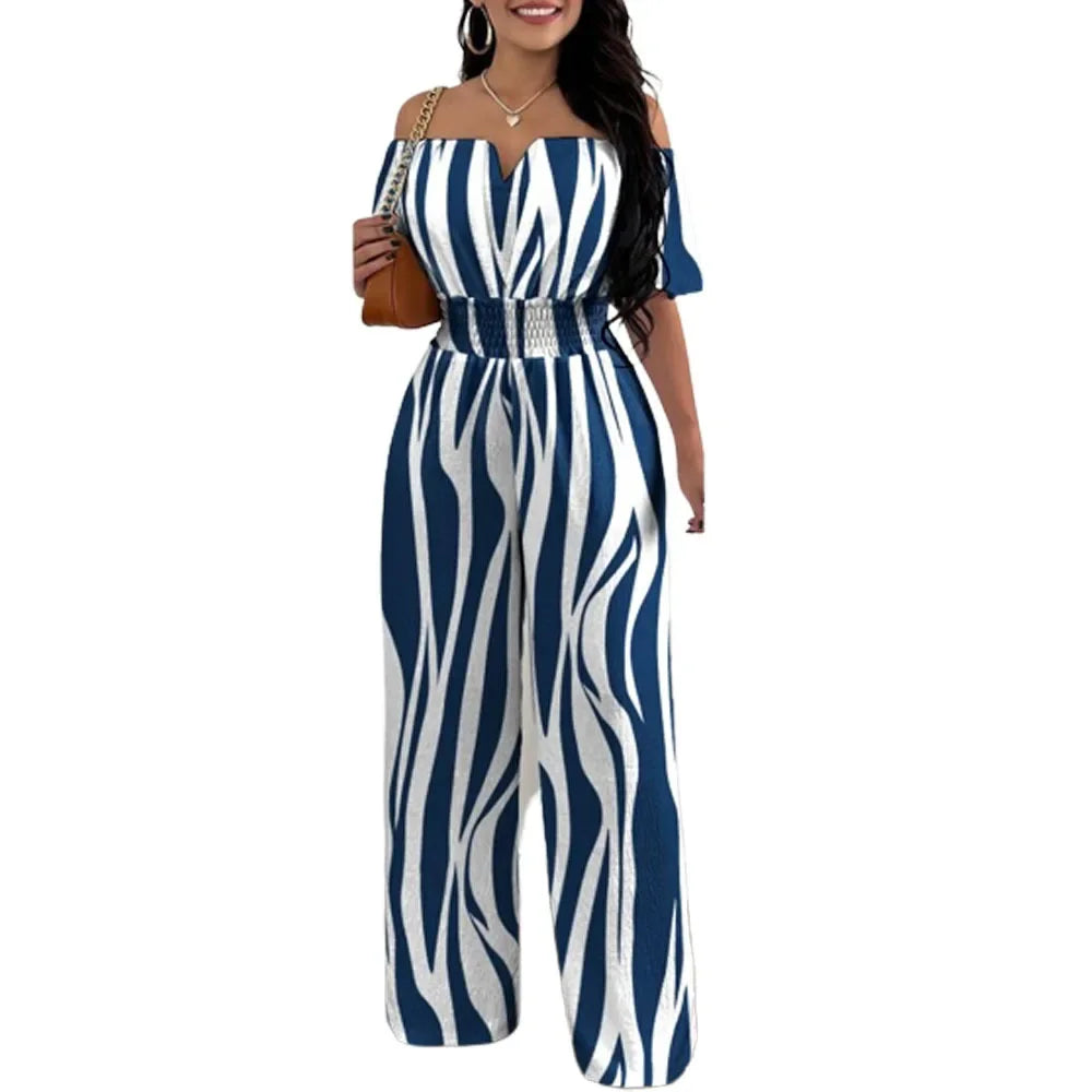 Off-Shoulder Wide Leg Jumpsuit
