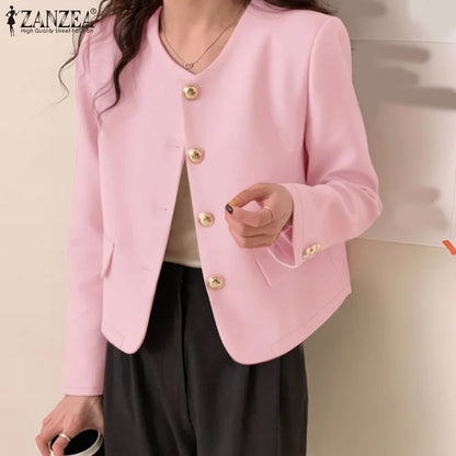 ZANZEA Elegant Button-Up Blazer