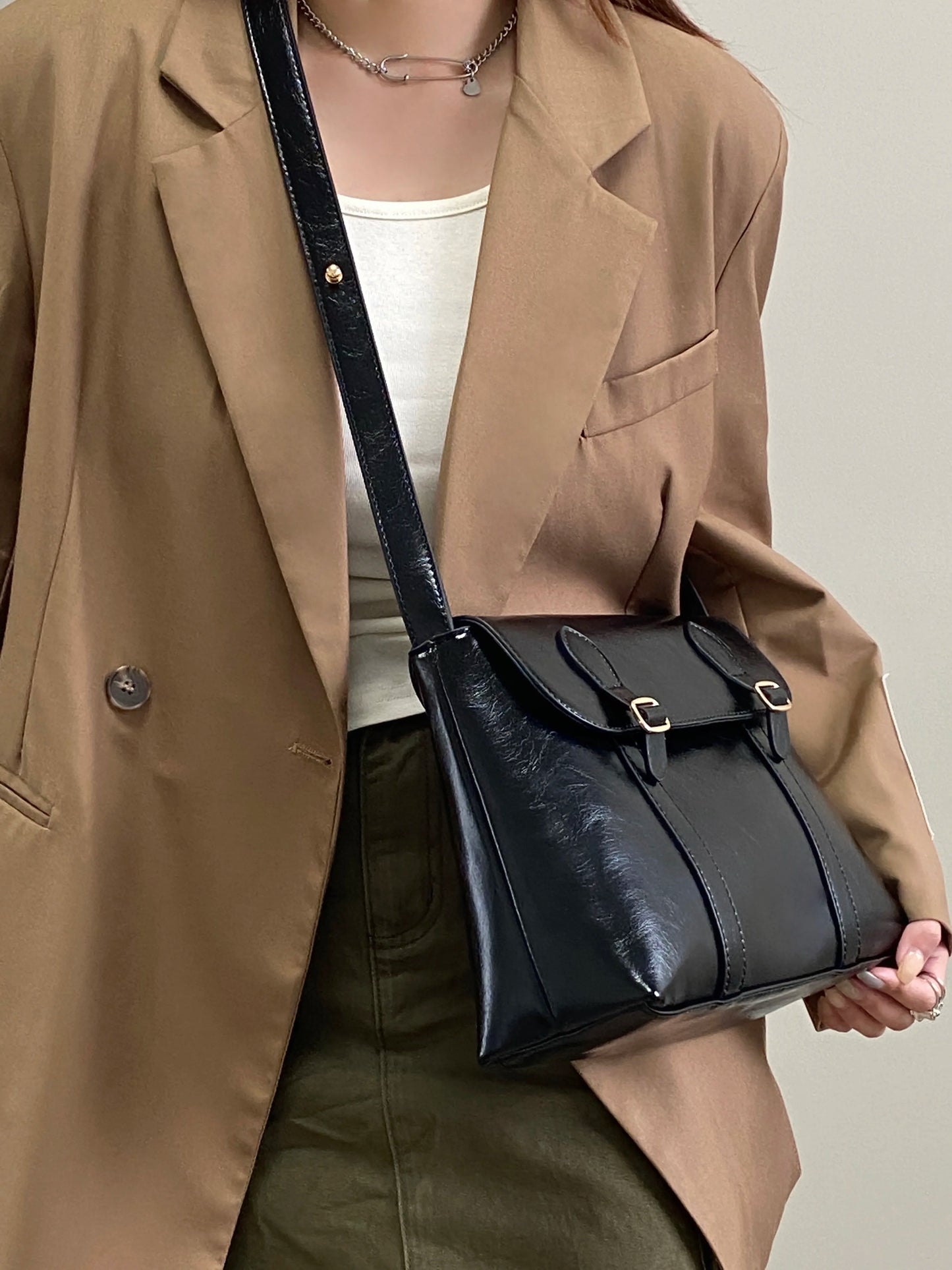 Vintage PU Leather Shoulder Bag