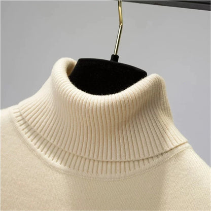 Elegant Velvet Lined Turtleneck Sweater