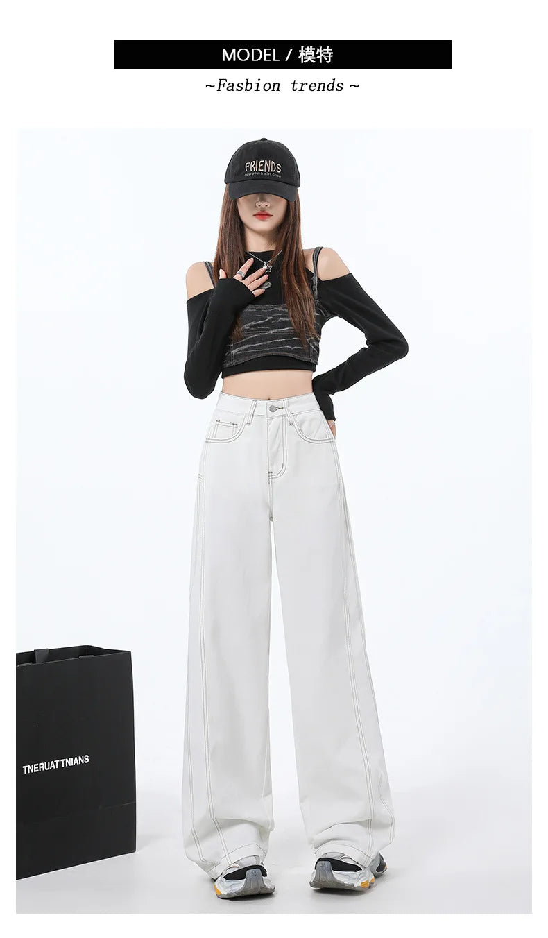Pear-Shaped High-Waisted Denim Pants