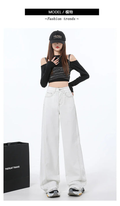 Pear-Shaped High-Waisted Denim Pants
