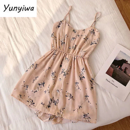 Sleeveless Floral Wide Leg Jumpsuit