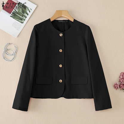 ZANZEA Elegant Button-Up Blazer