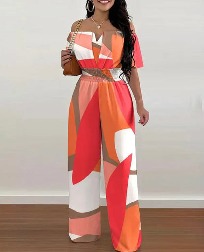 Off-Shoulder Wide Leg Jumpsuit