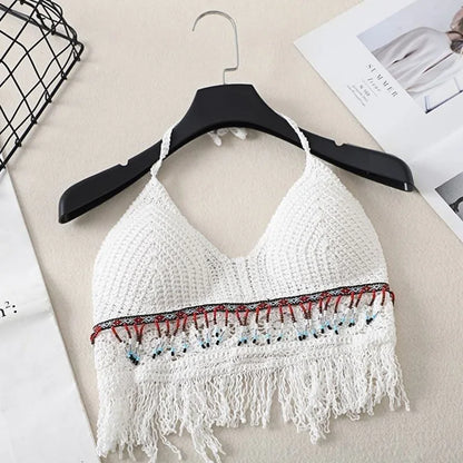 Sexy Boho Crochet Halter Top
