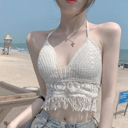 Sexy Boho Crochet Halter Top