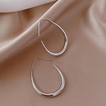 Silver Geometric Hoop Earrings