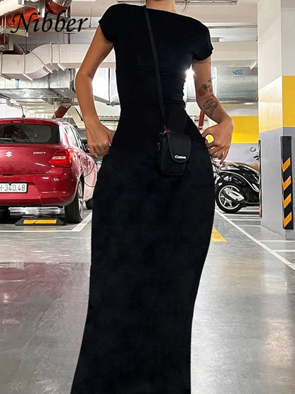 Backless Bodycon Maxi Dress