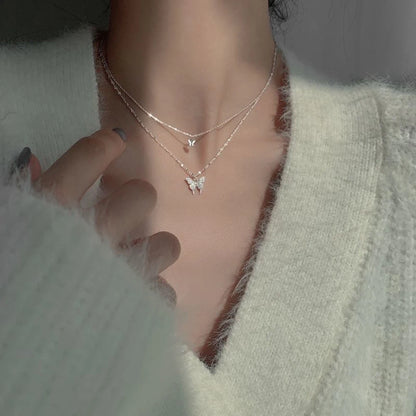 Double Layer Star Moon Necklace