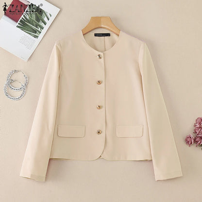 ZANZEA Elegant Button-Up Blazer