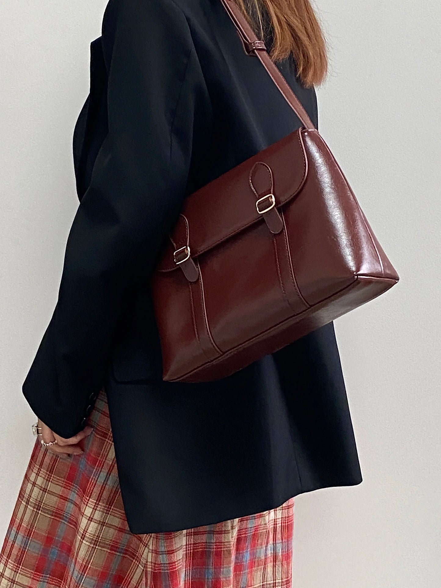 Vintage PU Leather Shoulder Bag