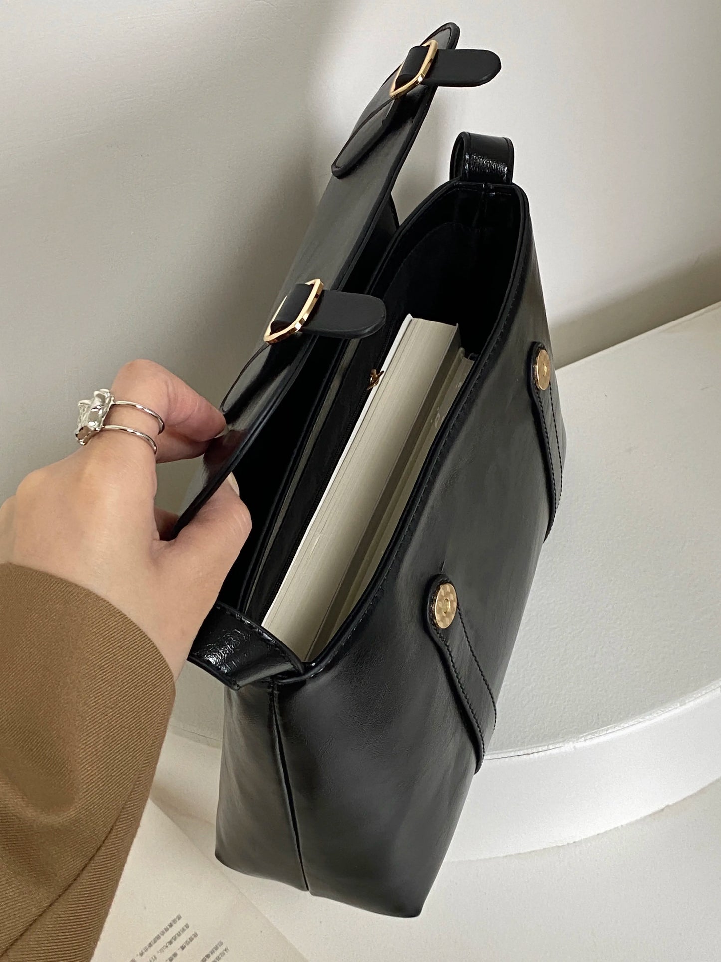 Vintage PU Leather Shoulder Bag