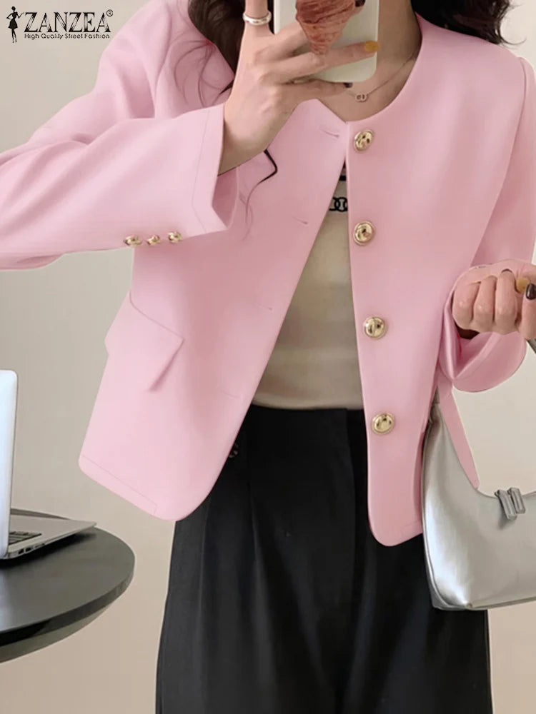 ZANZEA Elegant Button-Up Blazer