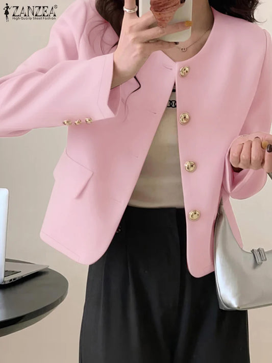 ZANZEA Elegant Button-Up Blazer