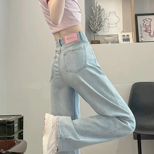 High-Waisted Slimming Straight-Leg Jeans