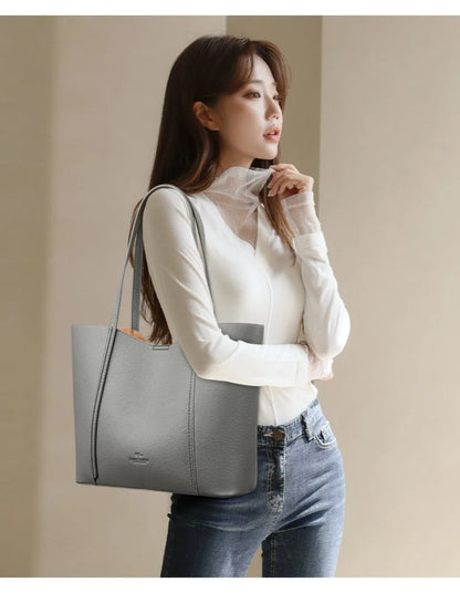 Luxury Leather Shoulder Tote Bag