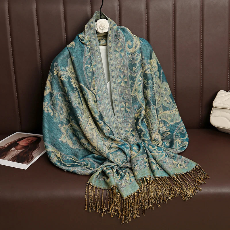 Luxury Autumn Cashmere Pashmina Shawl