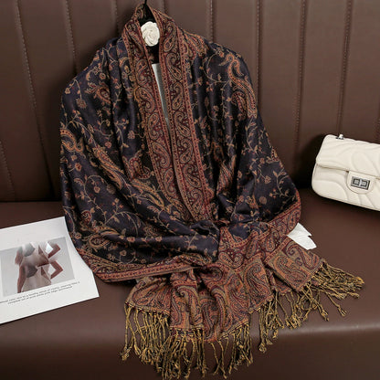 Luxury Autumn Cashmere Pashmina Shawl