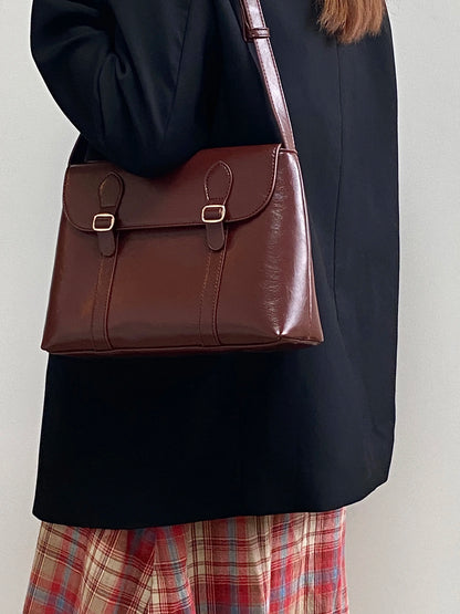 Vintage PU Leather Shoulder Bag